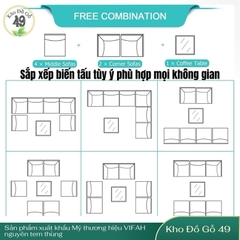 Bộ Sofa Venice Ngoài Trời 7 Món Cao Cấp | Đệm Oeko-Tex | Chống Nước UV | Ghế Sân Vườn Villa Cafe Resort