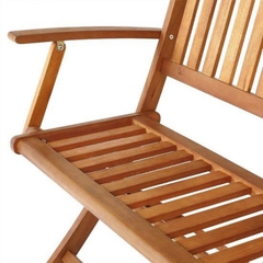 Ghế băng sân vườn xếp gọn- Garden bench xuất Âu gỗ bạch đàn