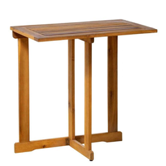 Bàn gỗ ban công gấp gọn xuất Âu- gỗ tràm tự nhiên phủ dầu. KT: D75xR45xC74cm
