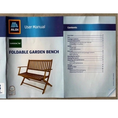 Ghế băng sân vườn xếp gọn- Garden bench xuất Âu gỗ bạch đàn