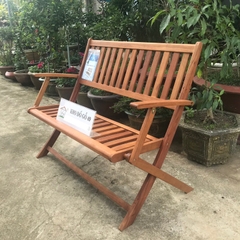 Ghế băng sân vườn xếp gọn- Garden bench xuất Âu gỗ bạch đàn