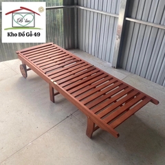 Ghế hồ bơi Malibu VIFAH ghế tắm nắng, giường tắm nắng sân vườn/hồ bơi/bãi biển xuất Âu gỗ bạch đàn