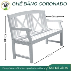 Ghế băng gỗ ngoài trời Vifah Coronado 2 chỗ