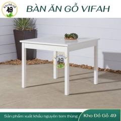Bàn Ghế Ăn Gỗ Tràm Sơn Trắng – Thương Hiệu VIFAH
