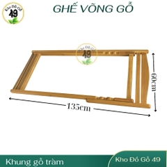 Ghế võng gỗ– Ghế tắm nắng – Ghế sân vườn gỗ tràm tự nhiên