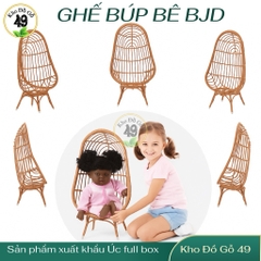 Ghế búp bê BJD xuất Úc & New Zeland- Ghế mây PP rattan hình quả trứng