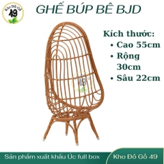 Ghế búp bê BJD xuất Úc & New Zeland- Ghế mây PP rattan hình quả trứng
