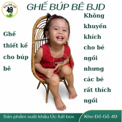 Ghế búp bê BJD xuất Úc & New Zeland- Ghế mây PP rattan hình quả trứng