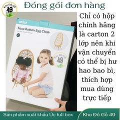 Ghế búp bê BJD xuất Úc & New Zeland- Ghế mây PP rattan hình quả trứng