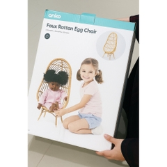 Ghế búp bê BJD xuất Úc & New Zeland- Ghế mây PP rattan hình quả trứng