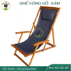 Ghế Võng Thư Giãn Sân Vườn Gỗ Acacia – Gấp Gọn, Tiện Lợi, Đa Màu Sắc