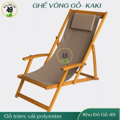 Ghế Võng Thư Giãn Sân Vườn Gỗ Acacia – Gấp Gọn, Tiện Lợi, Đa Màu Sắc
