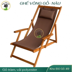 Ghế Võng Thư Giãn Sân Vườn Gỗ Acacia – Gấp Gọn, Tiện Lợi, Đa Màu Sắc