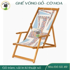 Ghế Võng Thư Giãn Sân Vườn Gỗ Acacia – Gấp Gọn, Tiện Lợi, Đa Màu Sắc
