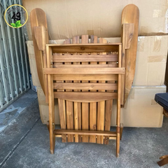 Ghế Tắm Nắng Gỗ Tràm Tự Nhiên Gấp Gọn – Ghế Thư Giãn Adirondack Ngoài Trời, Bãi Biển, Sân Vườn