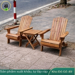 Bộ 2 ghế Adirondack tặng bàn- Plant Theatre