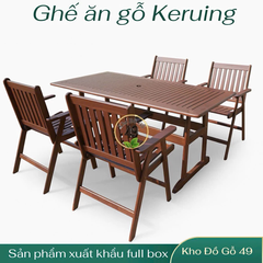 GHẾ ĂN GỖ DẦU TỰ NHIÊN TRONG NHÀ & NGOÀI TRỜI