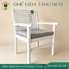 Ghế gỗ sân vườn VIDA thanh lý, cà phê, ban công dùng được cả trong nhà và ngoài trời hàng Việt Nam Xuất Khẩu