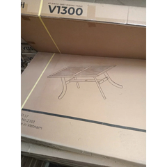 BÀN ĂN ATLANTIC GỖ TRÀM FSC V1300, KT 150 × 80 × 74 CM – LAY XÁM | CÓ LỖ CẮM DÙ | KHO ĐỒ GỖ 49