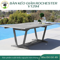 Bàn Ăn Rochester Gỗ Ngoài Trời V1294 Kéo Giãn Thông Minh – Gỗ Tràm FSC Chống Nước – Chính Hãng Kho Đồ Gỗ 49