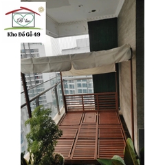 Ghế hồ bơi Praktiker ghế tắm nắng, giường tắm nắng sân vườn/hồ bơi/bãi biển xuất Âu gỗ tràm KT 180x200x200cm