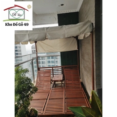 Ghế hồ bơi Praktiker ghế tắm nắng, giường tắm nắng sân vườn/hồ bơi/bãi biển xuất Âu gỗ tràm KT 180x200x200cm