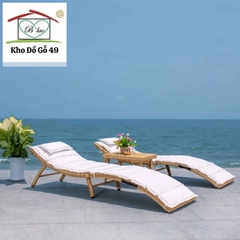 Ghế Hồ Bơi Giả Mây Safavieh Xuất Khẩu Châu Âu – Gấp Gọn, Thư Giãn, Tắm Nắng Sân Vườn, Hồ Bơi