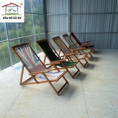 Ghế Võng Thư Giãn Sân Vườn Gỗ Acacia – Gấp Gọn, Tiện Lợi, Đa Màu Sắc