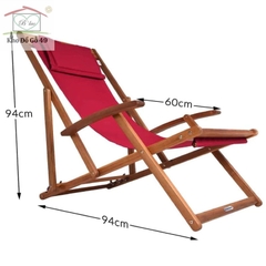 Ghế Võng Thư Giãn Sân Vườn Gỗ Acacia – Gấp Gọn, Tiện Lợi, Đa Màu Sắc