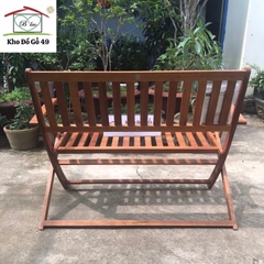 Ghế băng sân vườn xếp gọn- Garden bench xuất Âu gỗ bạch đàn