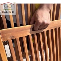 Bộ bàn ghế sân vườn hình bát giác Sun Fiesta xuất Âu độc đáo gỗ tràm