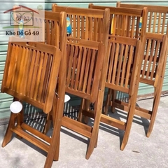 Bộ bàn ghế sân vườn hình bát giác Sun Fiesta xuất Âu độc đáo gỗ tràm