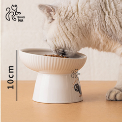 Chén sứ Mèo đen chống gù bảo vệ cột sống cho thú cưng - Tiệm Mèo Moa