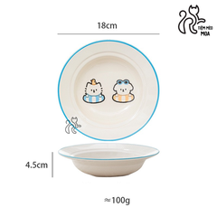 Dĩa sứ sâu lòng đựng thức ăn cho thú cưng - Dĩa ăn cho thú cưng - Tiệm Mèo Moa