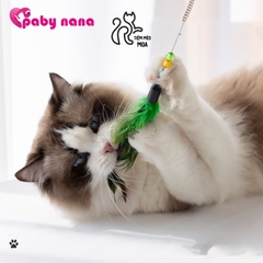 Câu mèo lò xo 2 chuông - Tiệm Mèo Moa