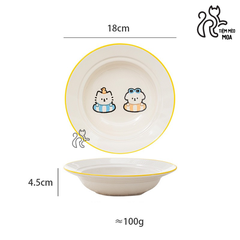 Dĩa sứ sâu lòng đựng thức ăn cho thú cưng - Dĩa ăn cho thú cưng - Tiệm Mèo Moa