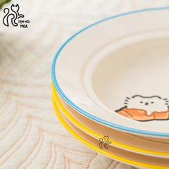 Dĩa sứ sâu lòng đựng thức ăn cho thú cưng - Dĩa ăn cho thú cưng - Tiệm Mèo Moa