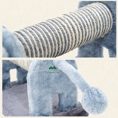 Đồ chơi cào móng dây thừng cho mèo hình thú dễ thương ĐUÔI LÒ XO VÀ BANH LỤC LẠC - Chiếc Mèo Kêu Ngoa