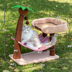Cattree cây dừa mùa hè có võng - Tiệm Mèo Moa