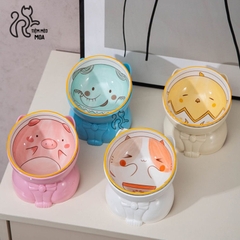 Chén sứ đế nhựa cho thú cưng - Chén ăn chống gù lưng cho thú cưng - Tiệm Mèo Moa