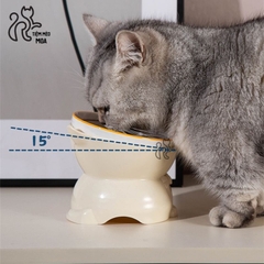 Chén sứ đế nhựa cho thú cưng - Chén ăn chống gù lưng cho thú cưng - Tiệm Mèo Moa