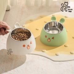 Chén ăn inox thỏ dễ thương cho thú cưng - Tiệm Mèo Moa