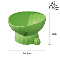 Chén nhựa cây xương rồng - Đế có thể tháo rời - Chén ăn chống gù lưng cho mèo - Tiệm Mèo Moa