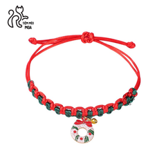 [NOEL] Vòng cổ phong cách GIÁNG SINH dây đan, điều chỉnh chiều dài dễ dàng cho thú cưng - Tiệm Mèo Moa
