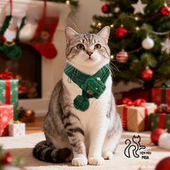 Khăn quàng cổ noel - Phụ kiện giữ ấm cho thú cưng - Tiệm Mèo Moa