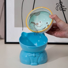 Chén sứ đế nhựa cho thú cưng - Chén ăn chống gù lưng cho thú cưng - Tiệm Mèo Moa