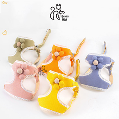 Yếm hoa dễ thương dắt thú cưng đi dạo/ Yếm dắt - Tiệm Mèo Moa