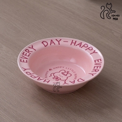 Chén bay - đế nam châm - Chén ăn bằng gốm sứ có thể điều chỉnh độ cao chống gù lưng cho mèo - Tiệm Mèo Moa