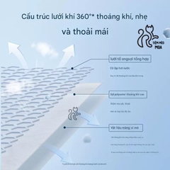 Vòng cổ chống liếm hình cánh hoa xám xốp nhẹ, thoáng khí cho thú cưng - Tiệm Mèo Moa