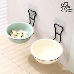 Chén sứ treo/dán tường tiết kiệm diện tích - Chén ăn cho thú cưng - Tiệm Mèo Moa